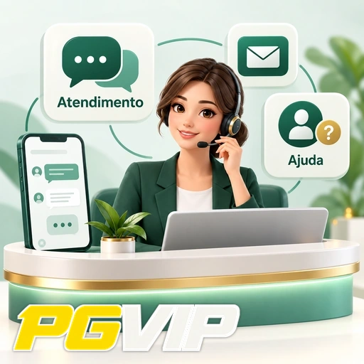PGVIP — ilustração de atendente com headset em uma central de atendimento