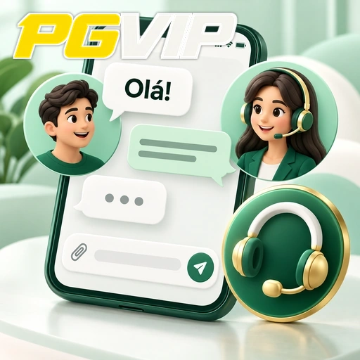 PGVIP — ilustração de conversa de suporte no celular com atendente e headset
